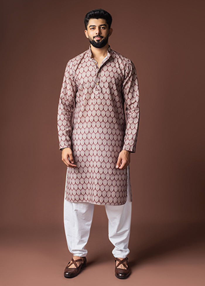 Purple Silk Kurta & Pajama Set