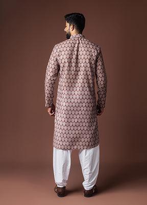 Purple Silk Kurta & Pajama Set