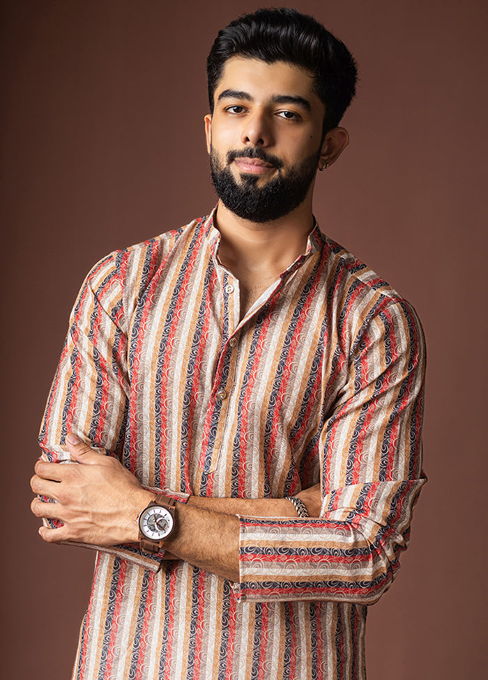 Cream Silk Kurta & Pajama Set