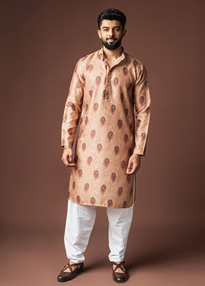 Brown Silk Kurta & Pajama Set