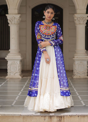 Cream Cotton Lehenga Set