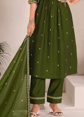 3 Pc Purple Silk Suit Set