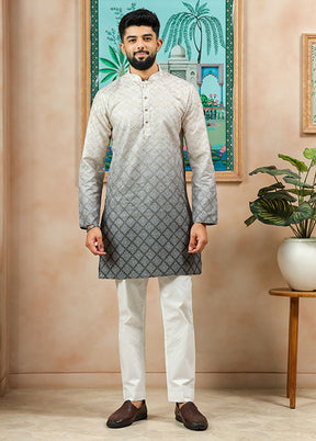 Green Cotton Kurta & Pajama Set