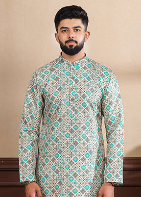 Blue Silk Kurta & Pajama Set