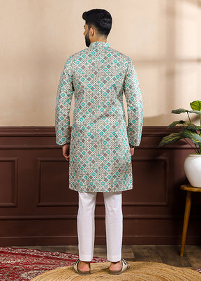 Blue Silk Kurta & Pajama Set