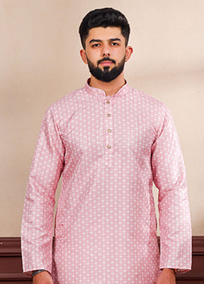 Pink Silk Kurta & Pajama Set