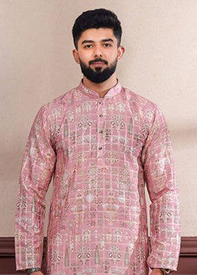 Pink Cotton Kurta & Pajama Set