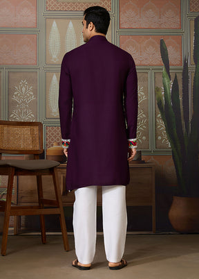 Purple Cotton Kurta