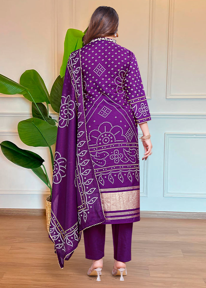 3 Pc Lavender Silk Suit Set