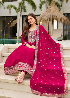 3 Pc Pink Silk Suit Set