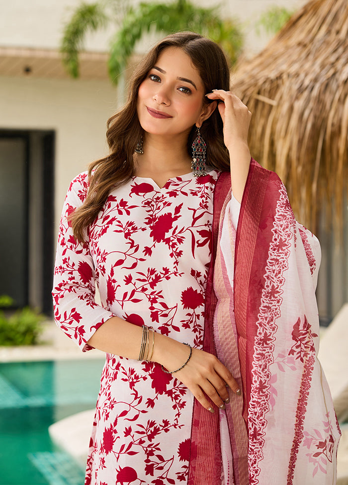 3 Pc Maroon Silk Suit Set