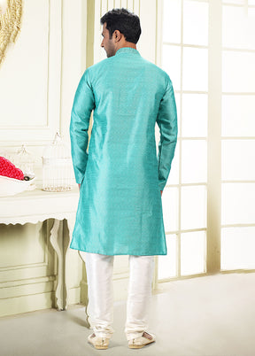 Blue Silk Kurta & Pajama Set