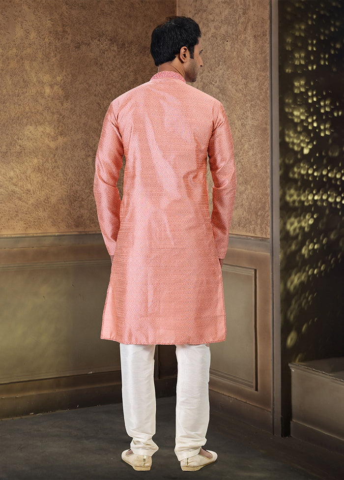 Pink Silk Kurta & Pajama Set