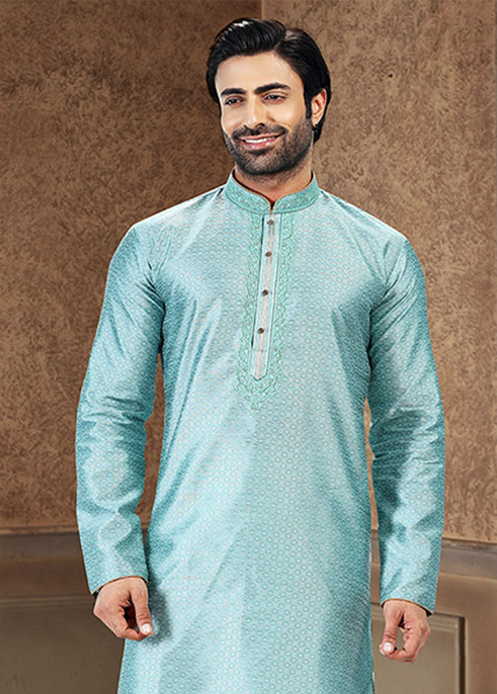 Multicolor Silk Kurta & Pajama Set