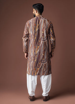 Multicolor Viscose Kurta & Pajama Set