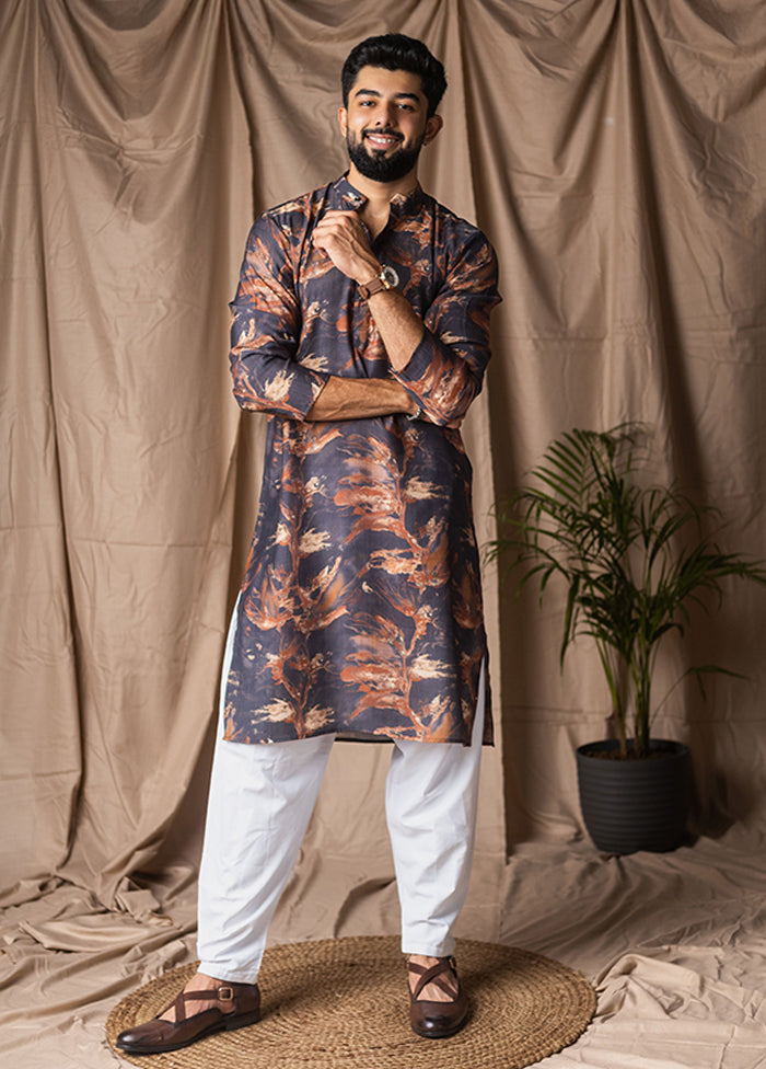 Black Viscose Kurta & Pajama Set