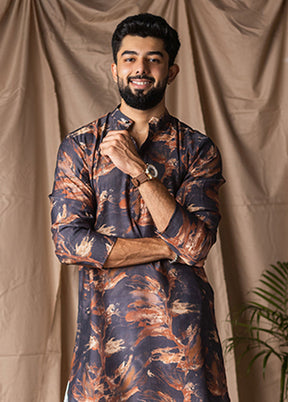 Black Viscose Kurta & Pajama Set