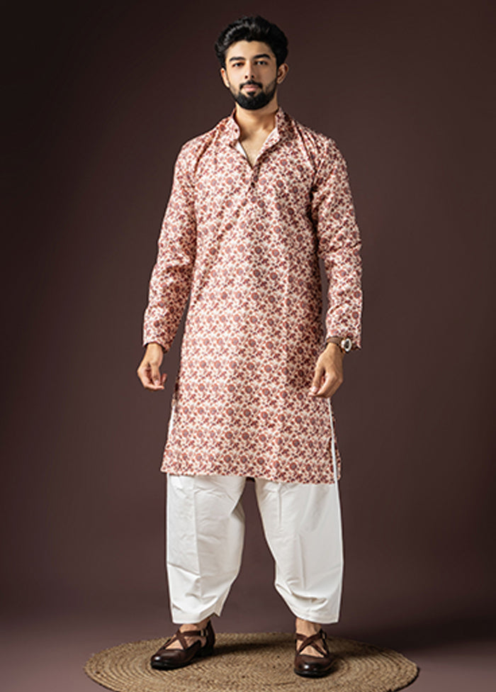 Brown Cotton Kurta & Pajama Set