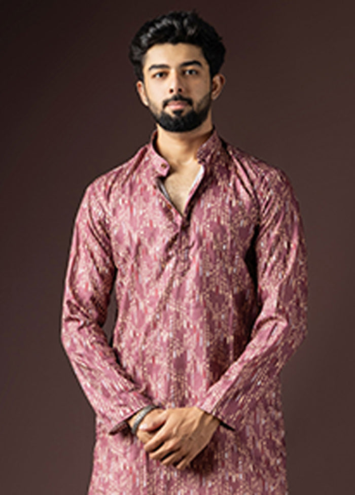 Wine Cotton Kurta & Pajama Set