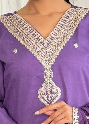 3 Pc Lavender Cotton Suit Set