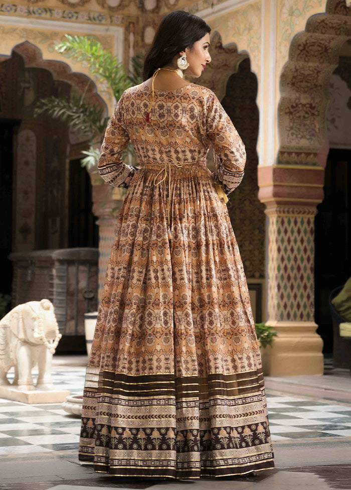 dress indian Brown Readymade Silk Indian Dress