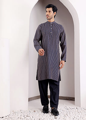 Blue Silk Kurta
