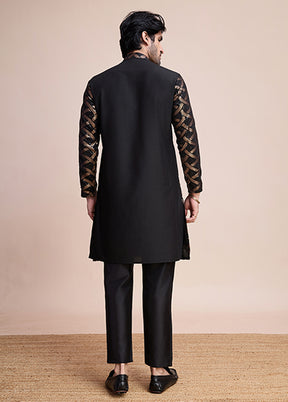 Black Silk Kurta