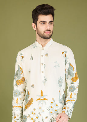 White Viscose Kurta