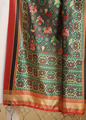 Green Banarasi Silk Dupatta