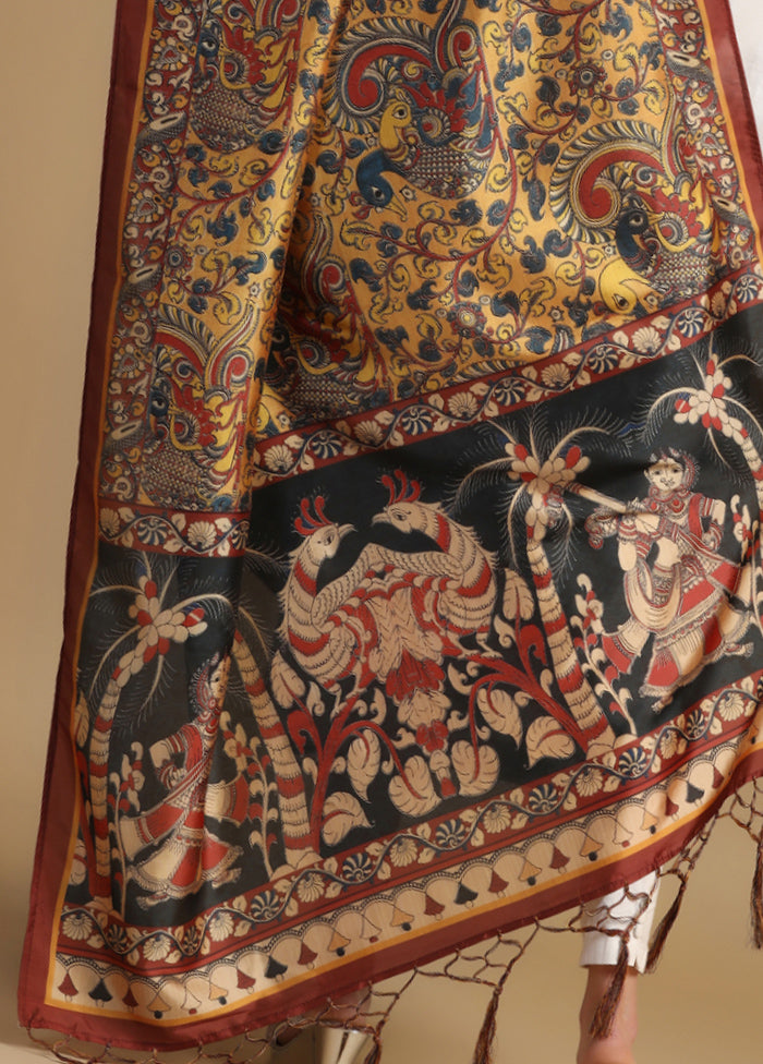 Mustard Banarasi Silk Dupatta