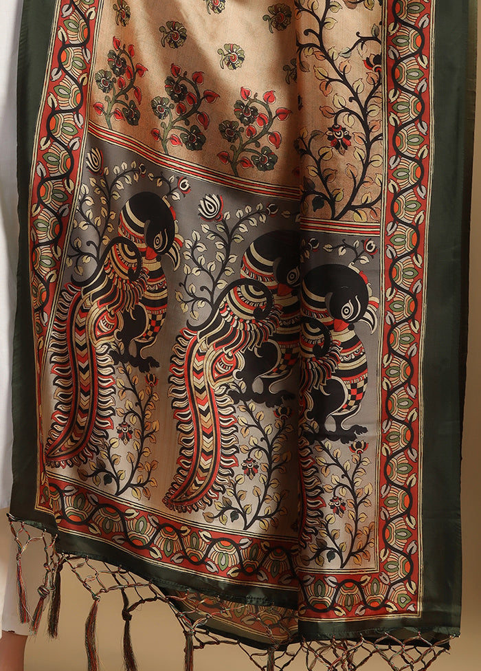 Beige Banarasi Silk Dupatta