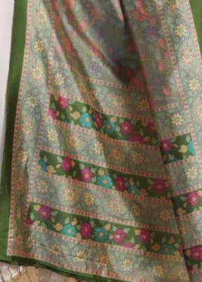 Green Banarasi Silk Dupatta