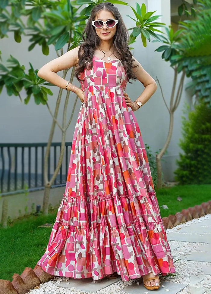 Pink Readymade Rayon Kurti