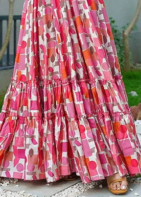 Pink Readymade Rayon Kurti