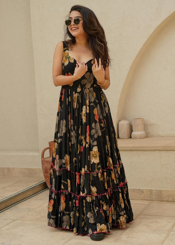 Black Readymade Rayon Kurti