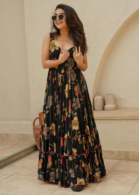 Black Readymade Rayon Kurti