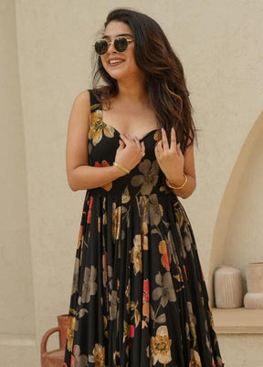 Black Readymade Rayon Kurti