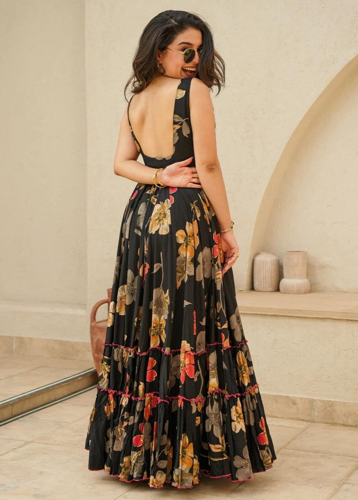 Black Readymade Rayon Kurti