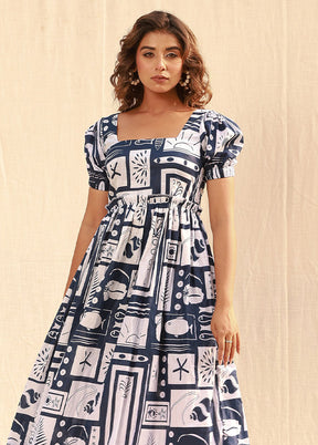 Blue Readymade Rayon Kurti