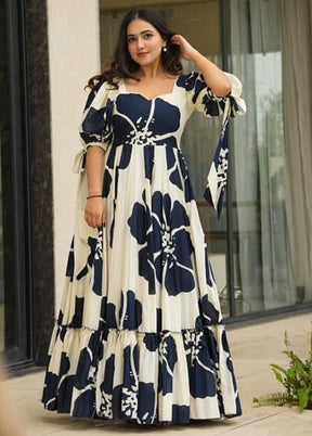 Blue Readymade Rayon Kurti