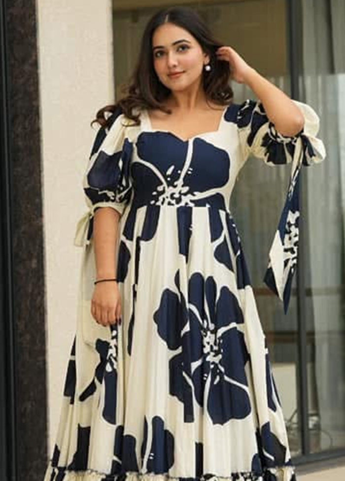 Blue Readymade Rayon Kurti