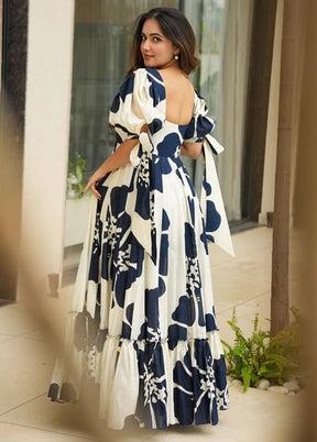 Blue Readymade Rayon Kurti