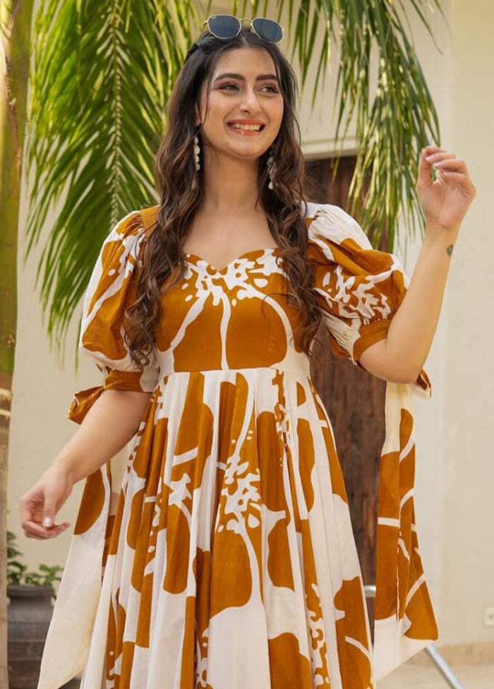 Mustard Readymade Rayon Kurti