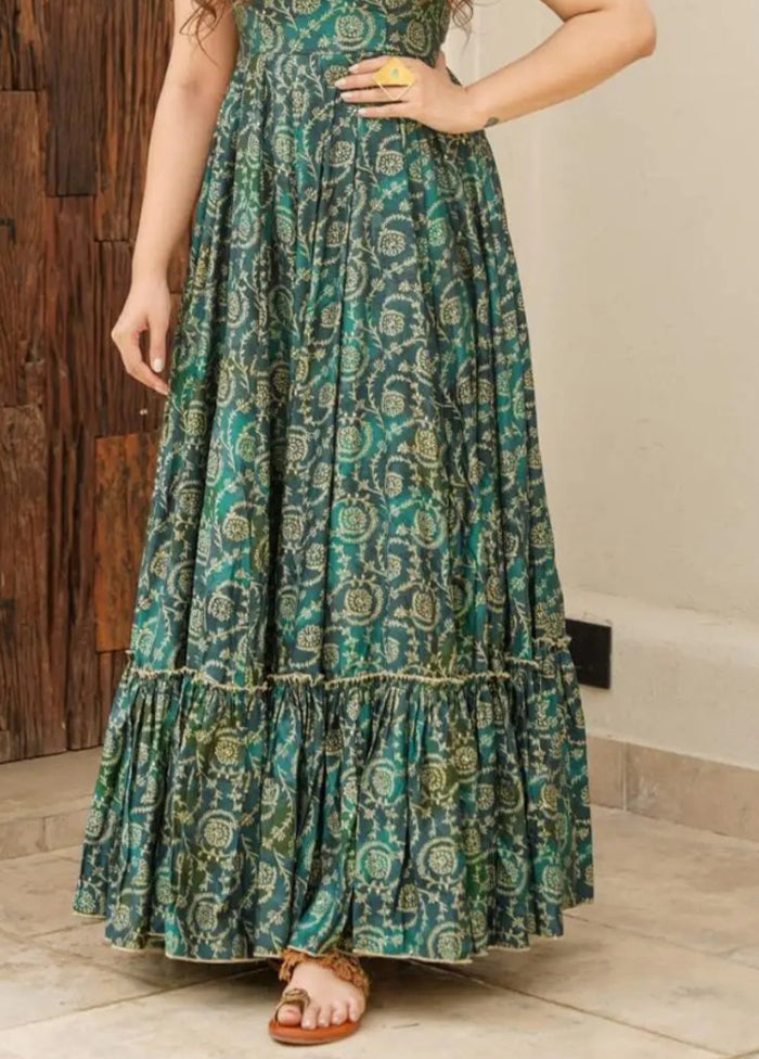 Green Readymade Rayon Kurti