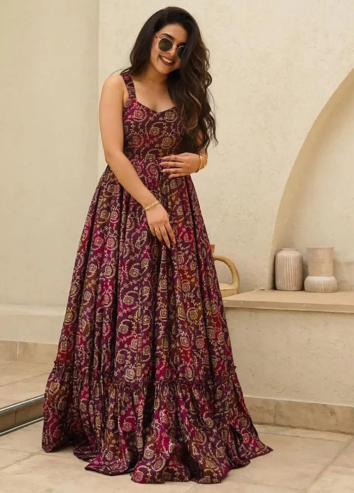 Wine Readymade Rayon Kurti