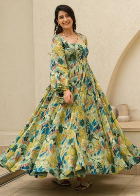 Green Readymade Rayon Kurti