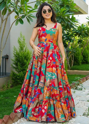 Multicolor Readymade Rayon Kurti