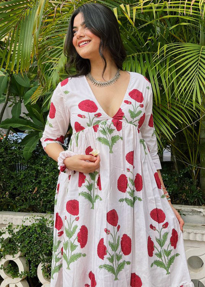 White Readymade Rayon Kurti