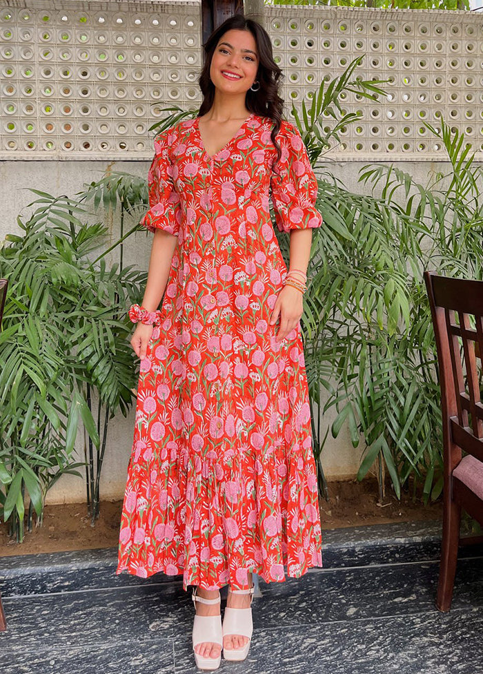 Red Readymade Rayon Kurti