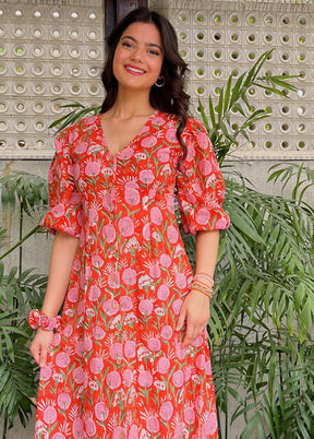 Red Readymade Rayon Kurti